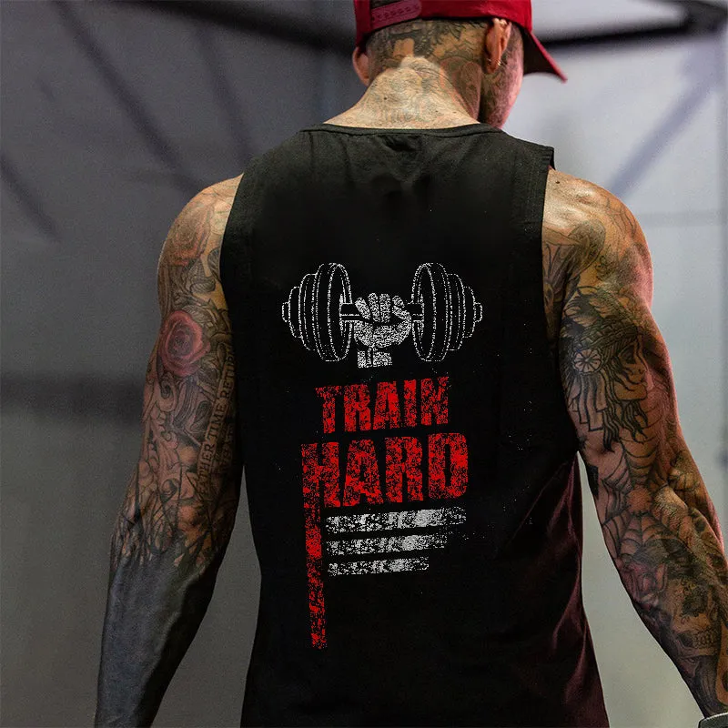 Train Hard Printed Vest sold by Polyalien