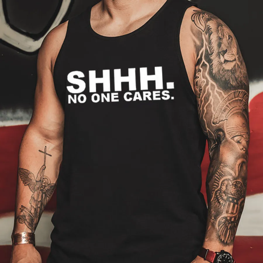 Shhh. No One Cares Printed Vest sold by Polyalien