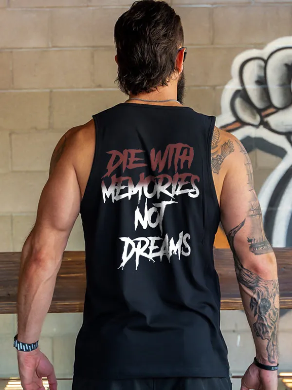 Die With Memories Not Dreams Printed Vest sold by Polyalien