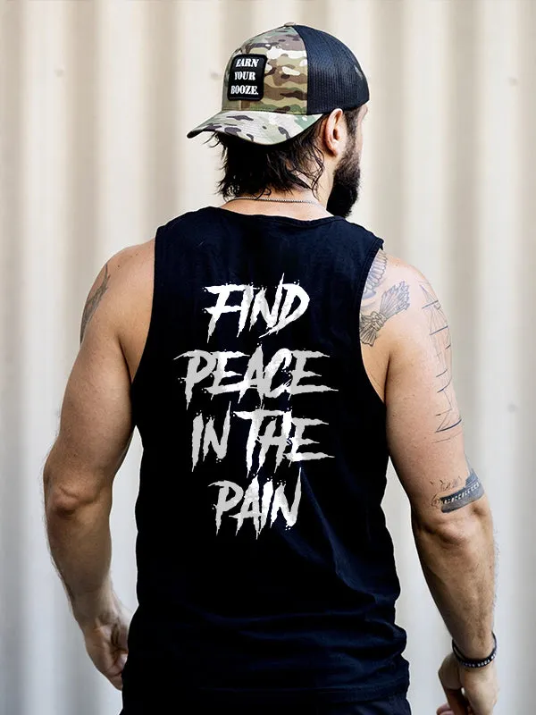 Find Peace In The Pain Printed Vest sold by Polyalien