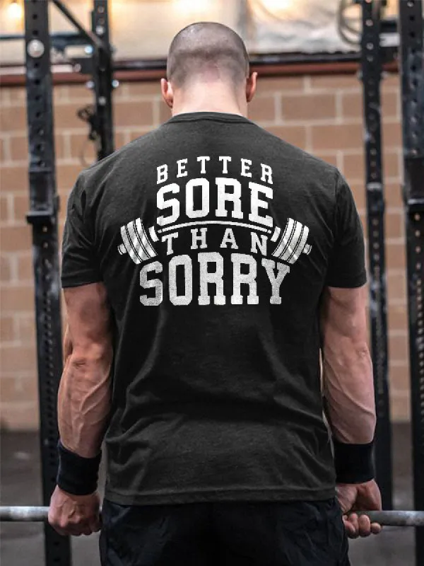 Better Sorry Than Sorry Letter Print Men's  T-Shirt sold by Polyalien