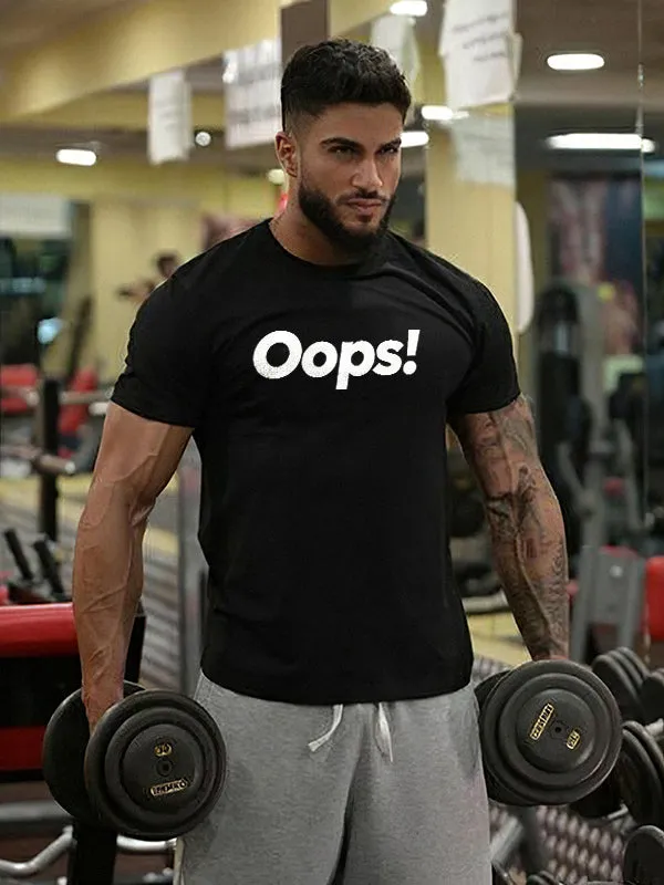 Oops! Printed Casual T-shirt sold by Polyalien