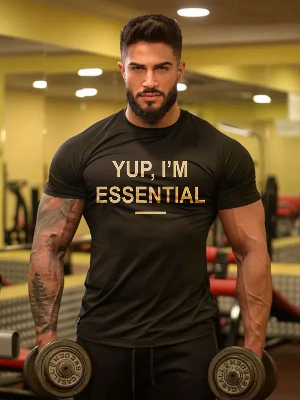 Yup, I'm Essential Printed Casual T-shirt sold by Polyalien