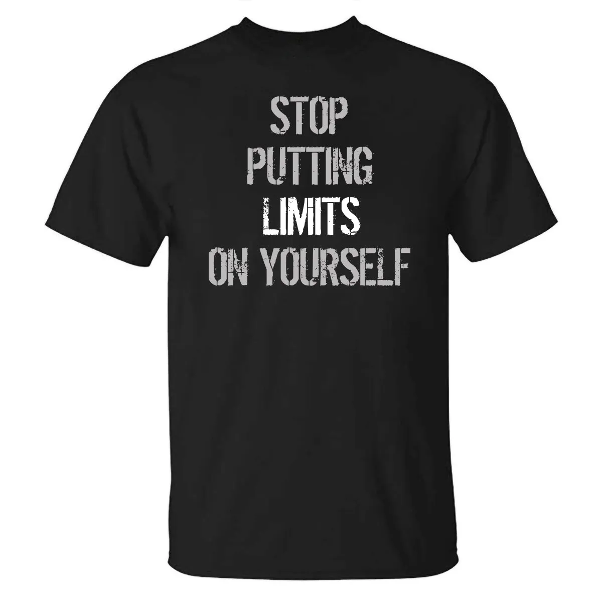 Stop Putting Limits On Yourself Printed T-shirt sold by Polyalien product image thumbnail 2