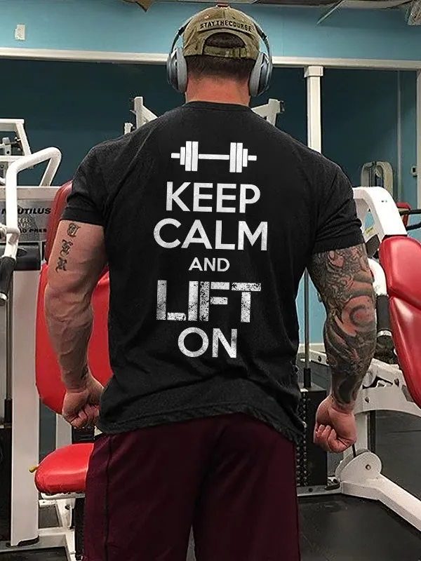 Keep Calm And Lift On Printed T-shirt sold by Polyalien