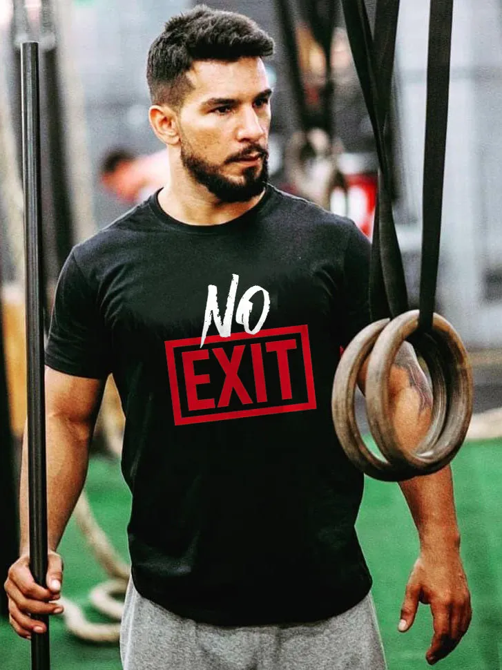 No Exit Printed Casual T-shirt sold by Polyalien