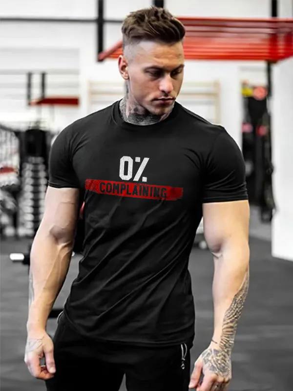 0% Complaining Printed Casual T-shirt sold by Polyalien