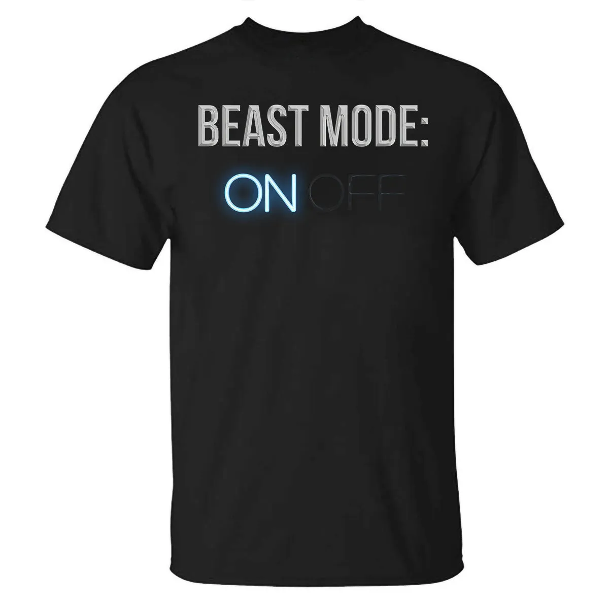 Beast Mode: On Off Printed T-shirt sold by Polyalien product image thumbnail 2