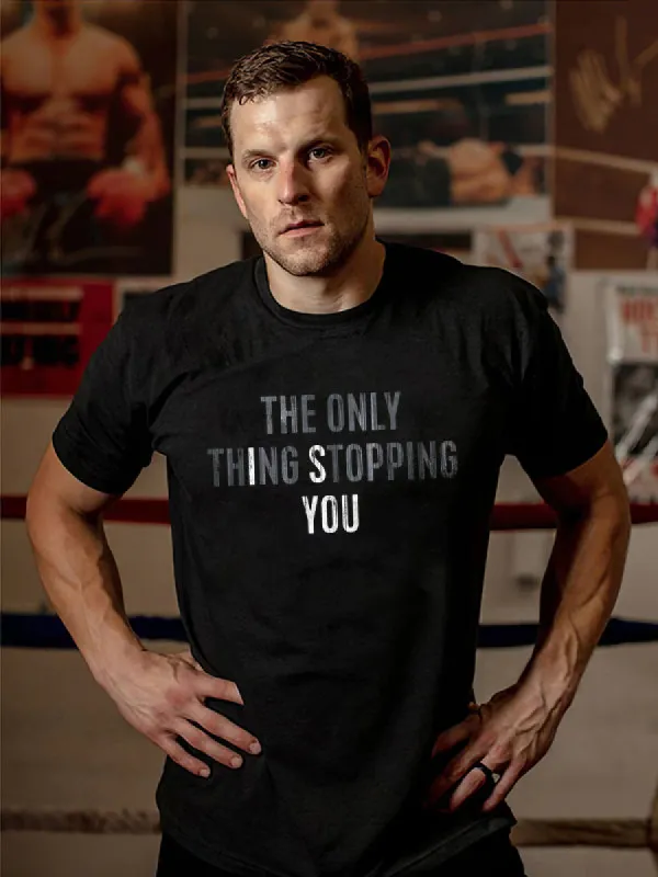 The Only Thing Stopping You Printed T-shirt sold by Polyalien