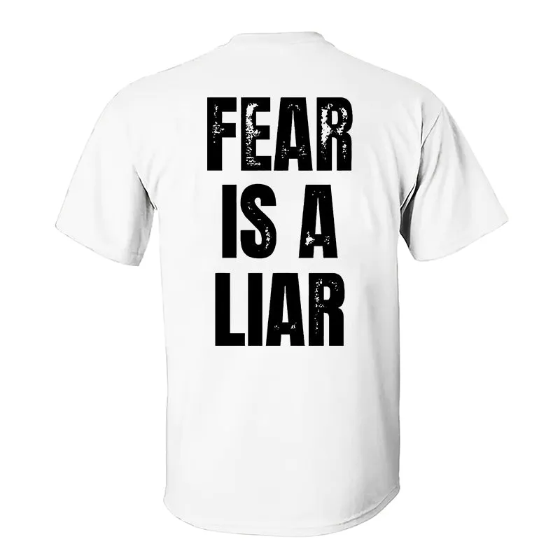 Fear Is A Liar Printed T-shirt sold by Polyalien product image thumbnail 2