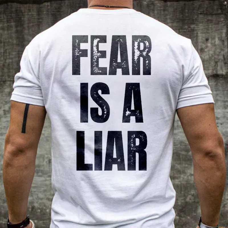 Fear Is A Liar Printed T-shirt sold by Polyalien