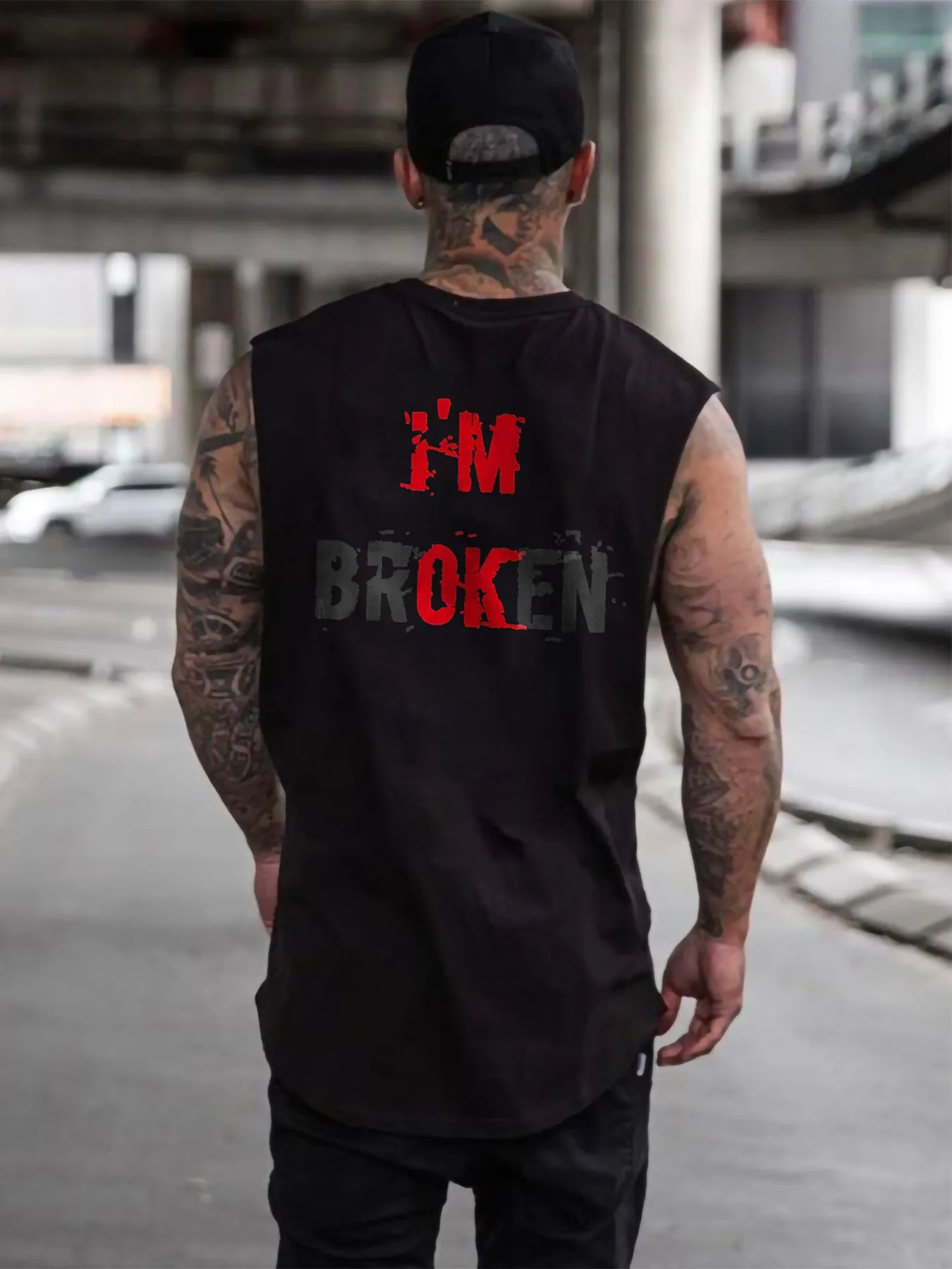 I'm Broken Printed Men's Vest sold by Polyalien product image thumbnail 2