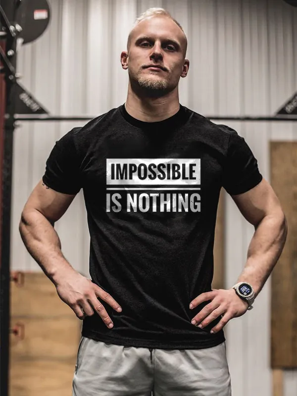 Impossible Is Nothing Printed T-shirt sold by Polyalien