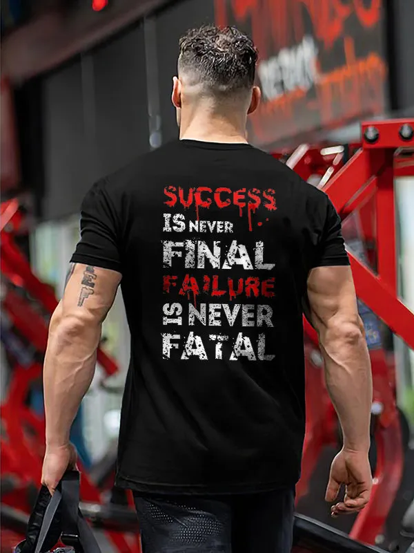 Success Is Never Final Printed Men's Casual T-Shirt sold by Polyalien