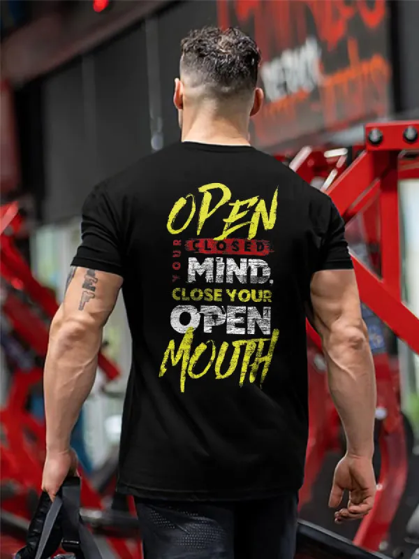 Open Your Mind Close Your Mouth Men's T-shirt sold by Polyalien