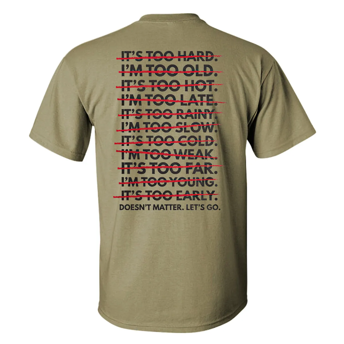 Doesn't Matter Let's Go Printed T-shirt sold by Polyalien product image thumbnail 4