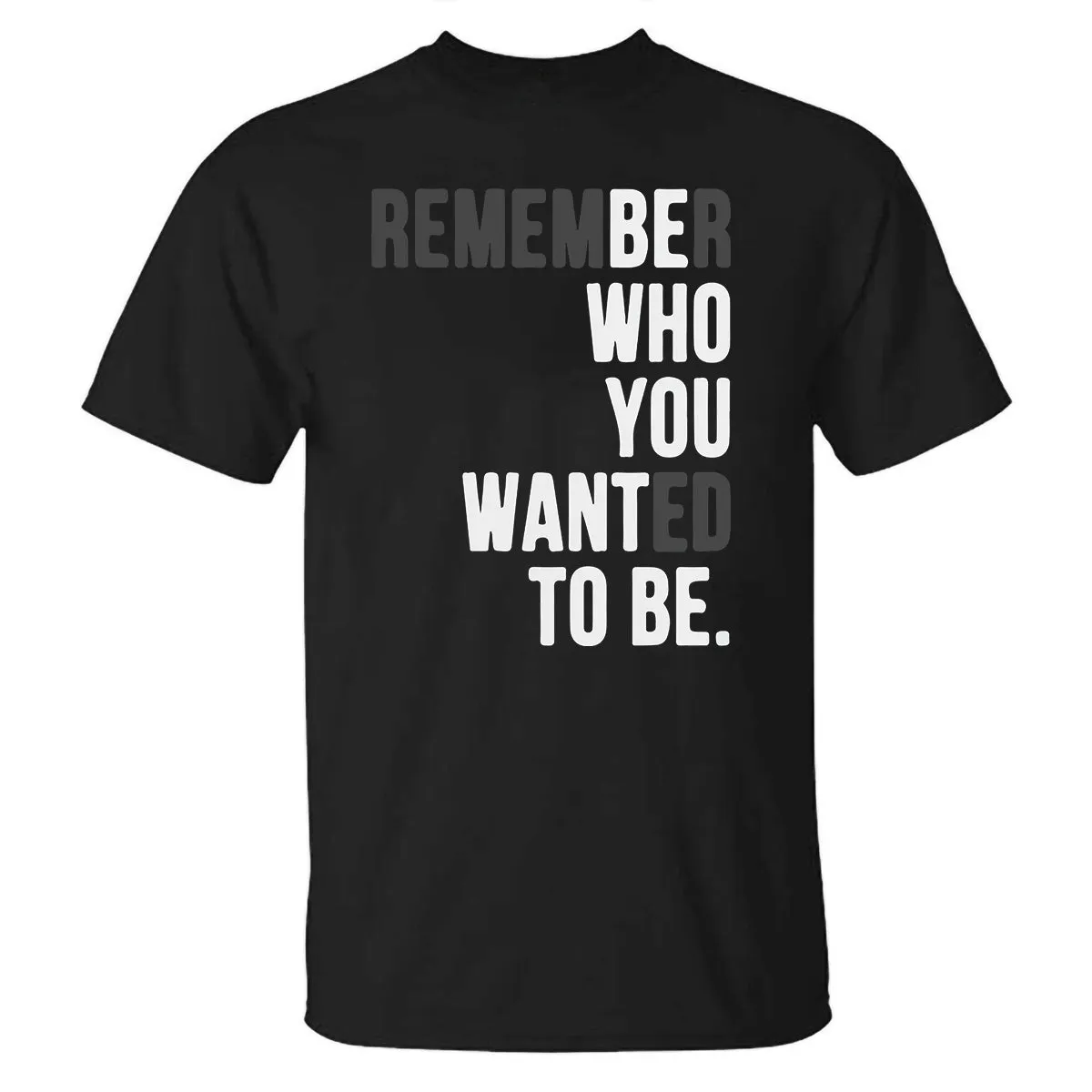 Remember Who You Wanted To Be Printed T-shirt sold by Polyalien product image thumbnail 2