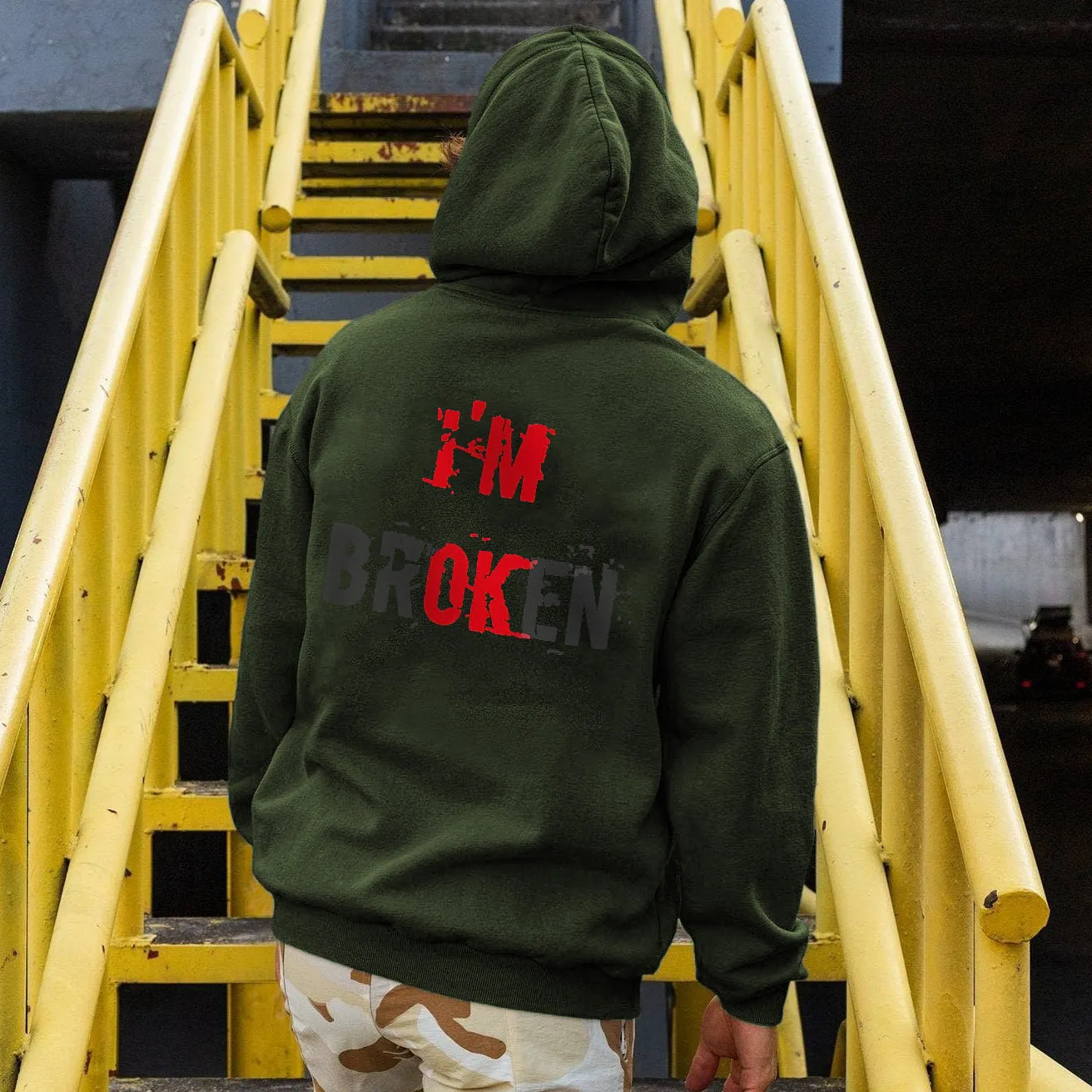 I'M Broken Print Men All-Match Hoodie sold by Polyalien product image thumbnail 5
