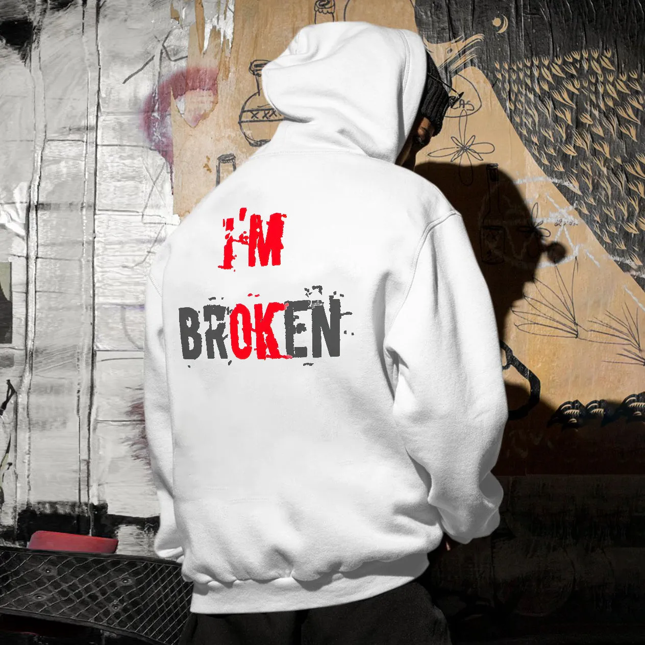 I'M Broken Print Men All-Match Hoodie sold by Polyalien product image thumbnail 2