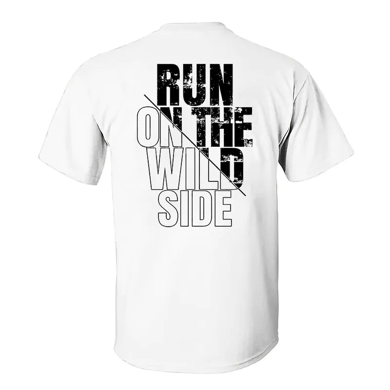 Run On The Wild Side Printed Men's T-Shirt sold by Polyalien product image thumbnail 2