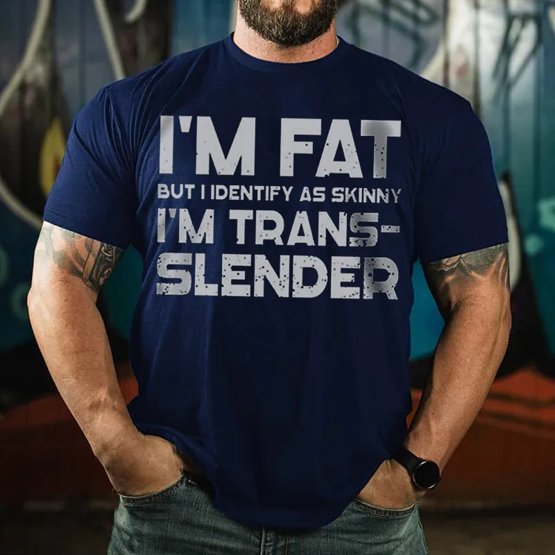 Fitness I'm Fat But I Identify As Skinny T-shirt sold by Polyalien product image thumbnail 2