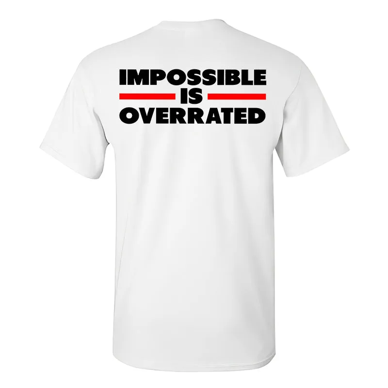 Impossible Is Overrated Printed T-shirt sold by Polyalien product image thumbnail 3