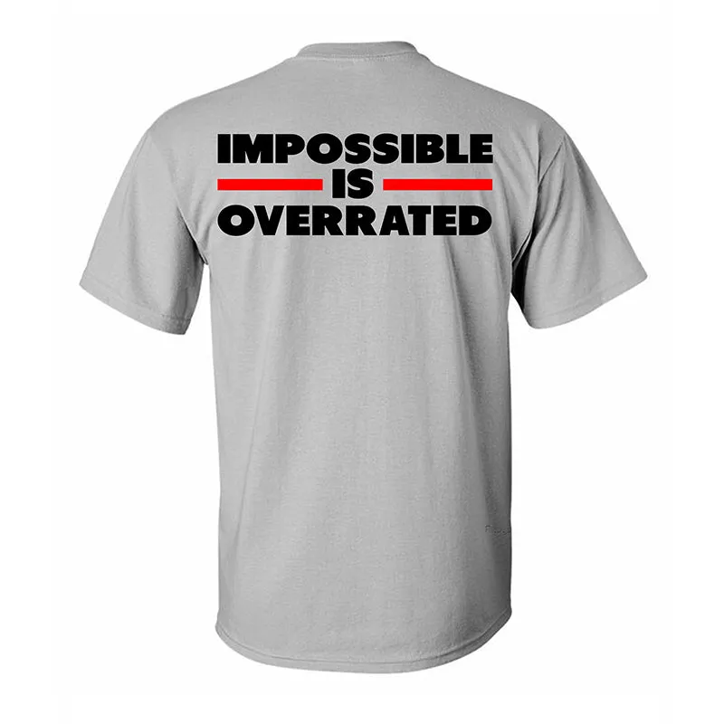 Impossible Is Overrated Printed T-shirt sold by Polyalien product image thumbnail 2