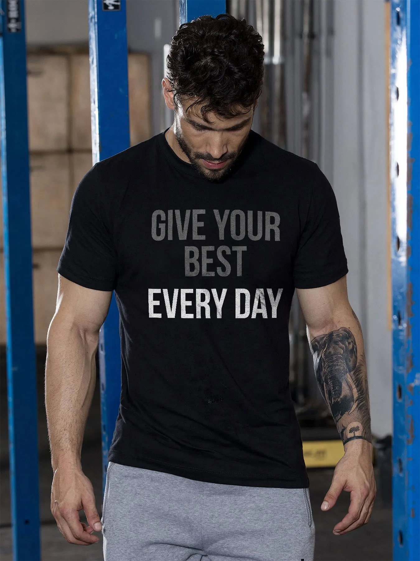Give Your Best Every Day Printed T-shirt sold by Polyalien
