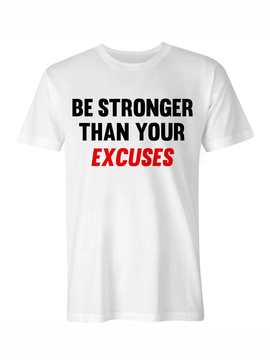 Be Stronger Than Your Excuses Essential Printed T-shirt sold by Polyalien product image thumbnail 2