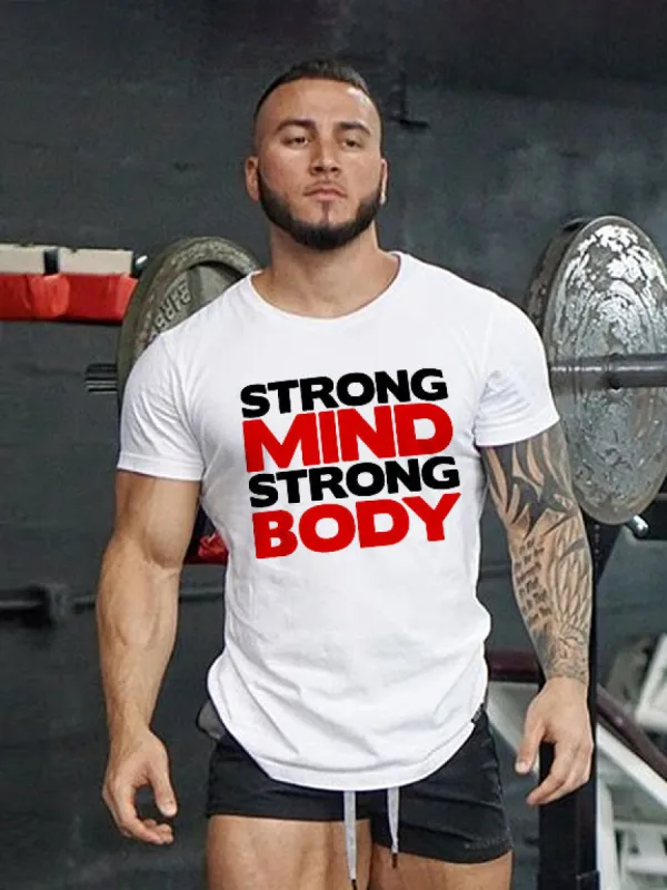 Strong Mind Strong Body Printed T-shirt sold by Polyalien