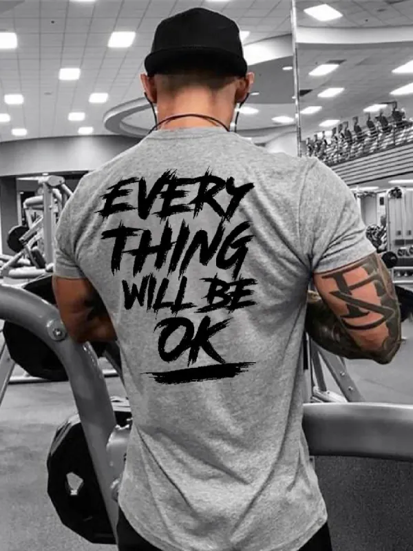 Everything Will Be Ok Printed T-shirt sold by Polyalien