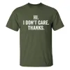 Hi I Don't Care Thanks Printed Men's T-shirt sold by Polyalien