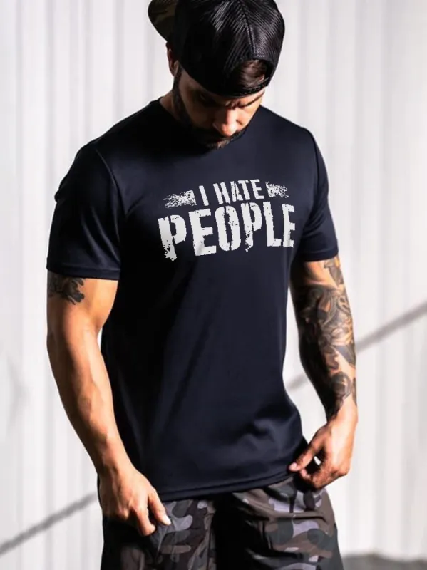 I Hate People Printed Men's T-shirt sold by Polyalien