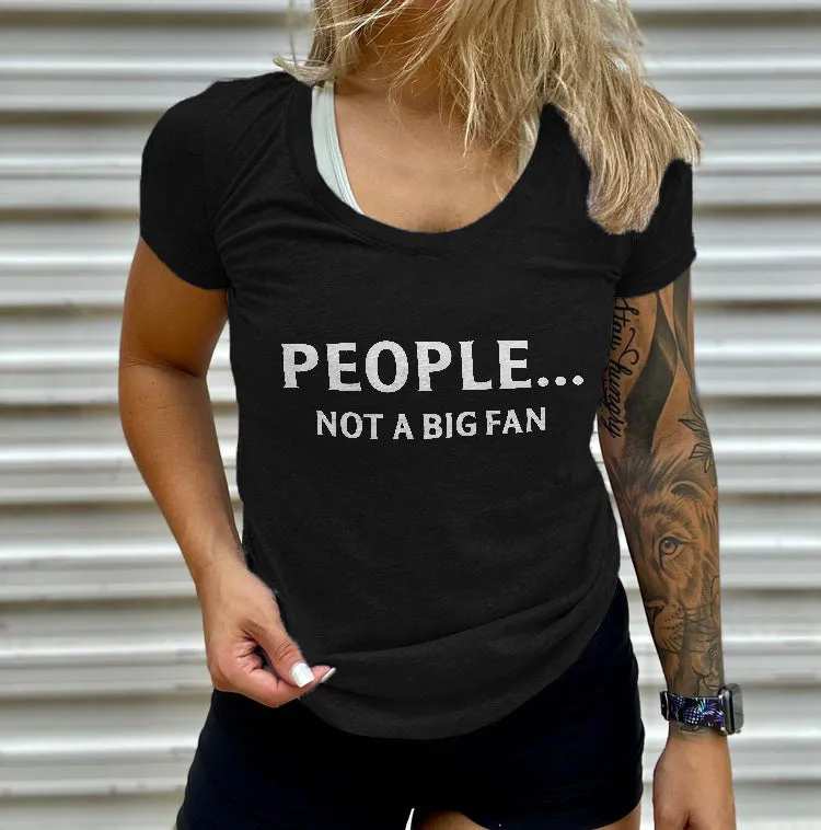Vikings People... Not A Big Fan Printed Women 's T-shirt sold by Polyalien