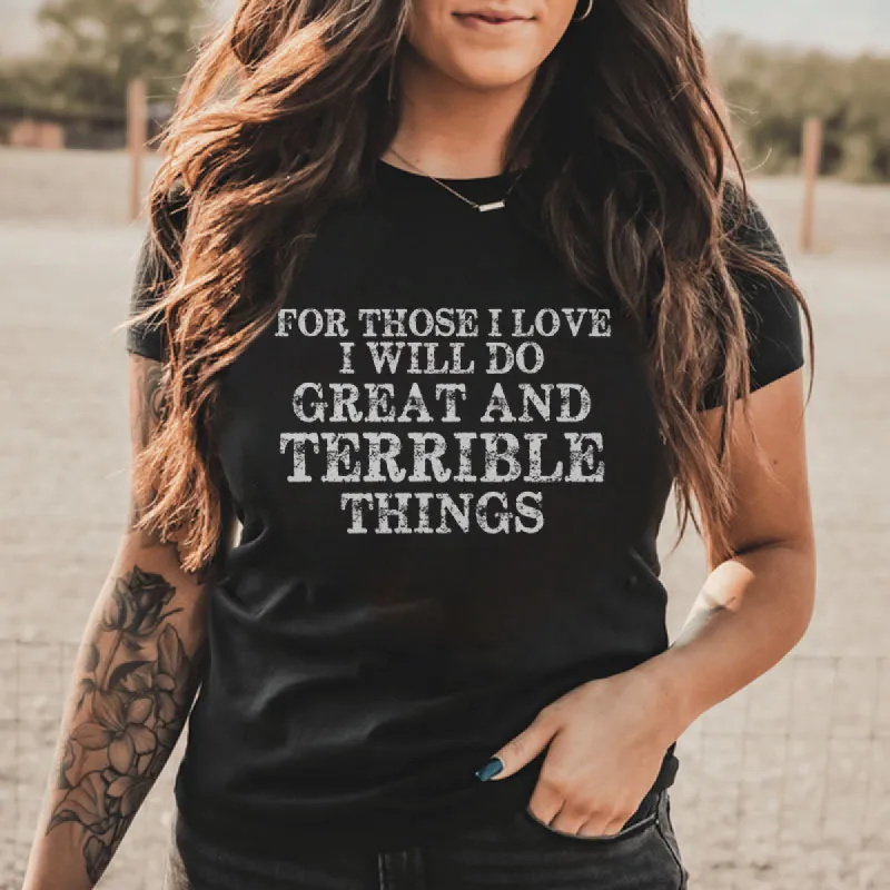 For Theose I Love I Will Do Printed Printed Women 's T-shirt sold by Polyalien