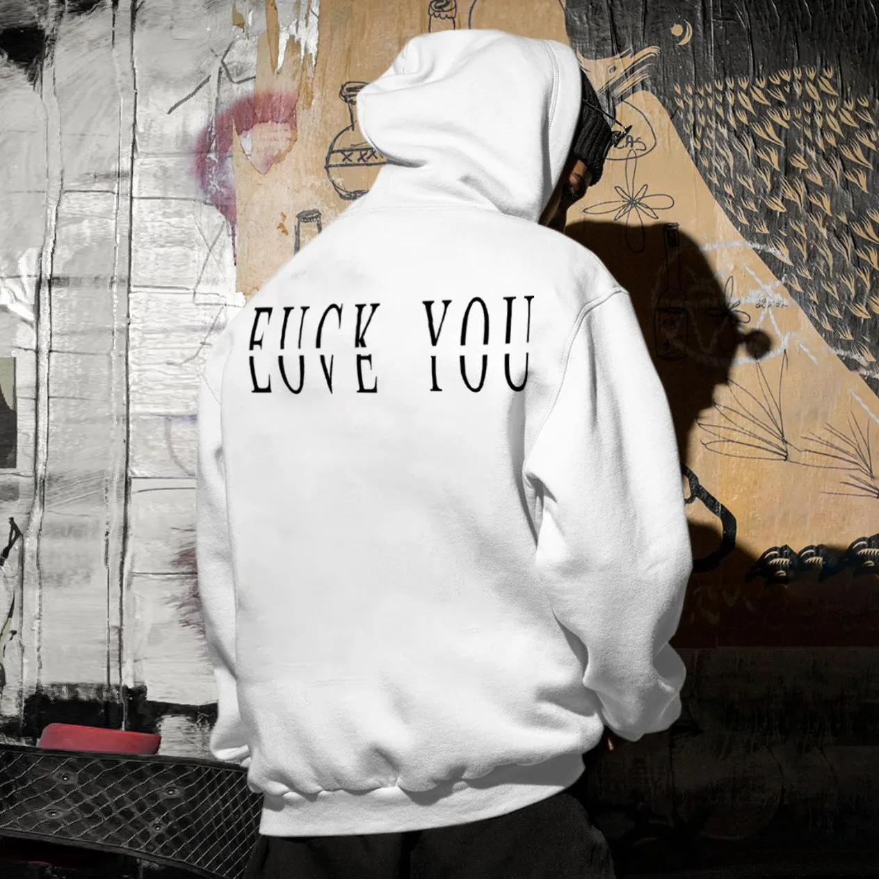 Love You Fk You Letter Print Casual Men's Hoodie sold by Polyalien product image thumbnail 2