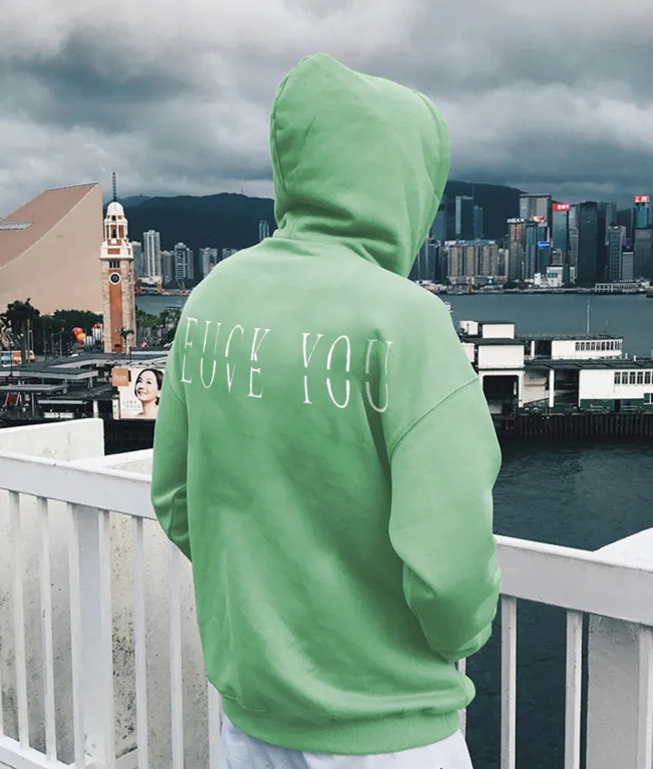 Love You Fk You Letter Print Casual Men's Hoodie sold by Polyalien product image thumbnail 3