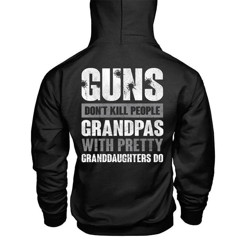 Guns Don't Kill People Printed Men's Hoodie sold by Polyalien product image thumbnail 2