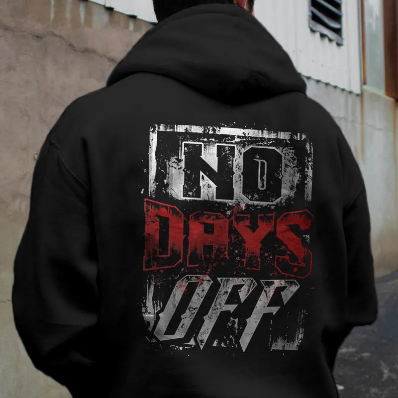 No Days Off Printed Men's Hoodie sold by Polyalien