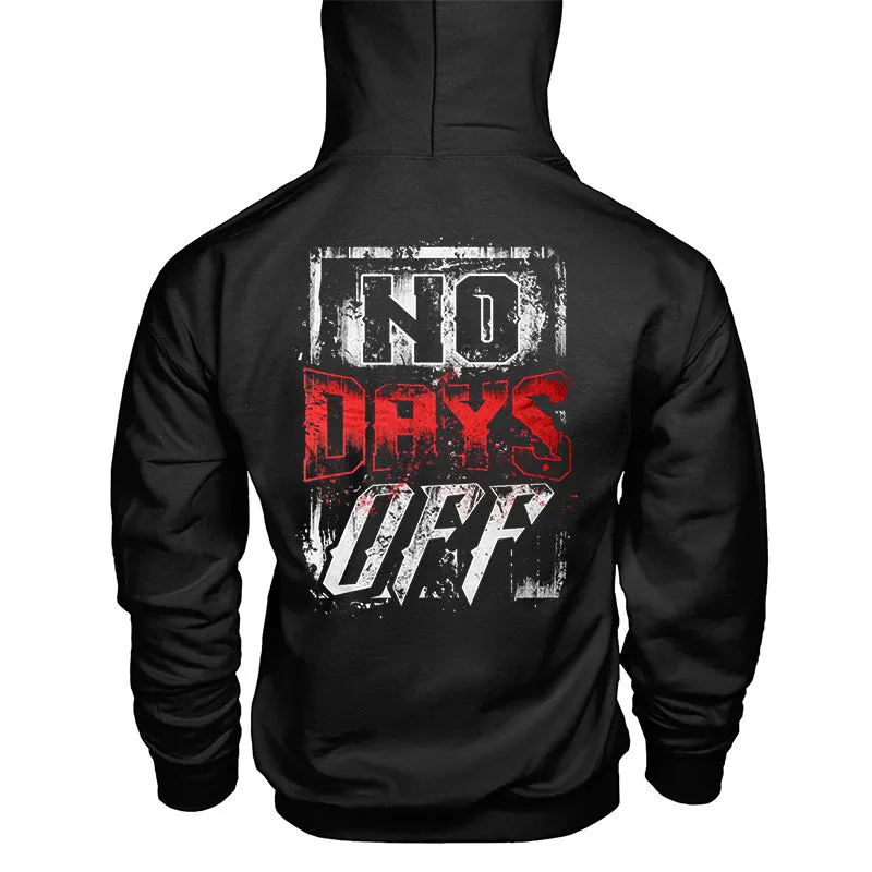 No Days Off Printed Men's Hoodie sold by Polyalien product image thumbnail 2