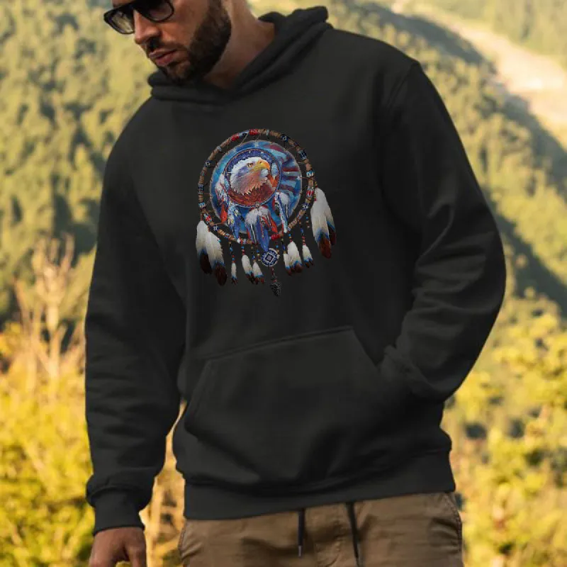 Fashion Eagle Casual Printed Men's Hoodie sold by Polyalien