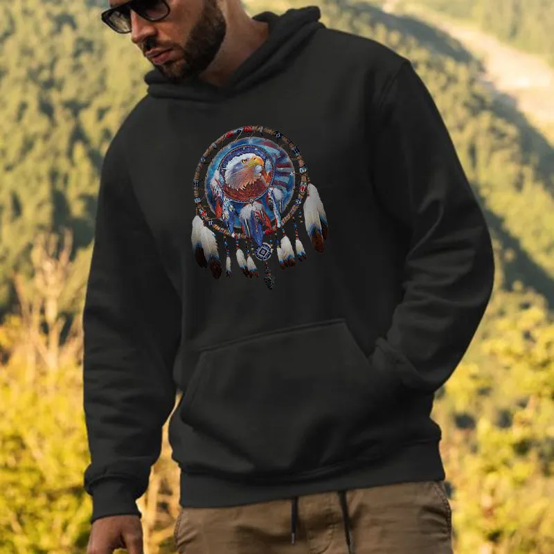 Fashion Eagle Casual Printed Men's Hoodie sold by Polyalien