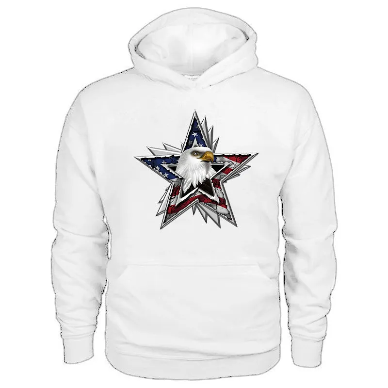 Fashion Eagle Star Leisure Printed Men's Hoodie sold by Polyalien product image thumbnail 2