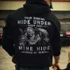Your Demons Hide Under Your Bed Print Men’s Hoodie sold by Polyalien