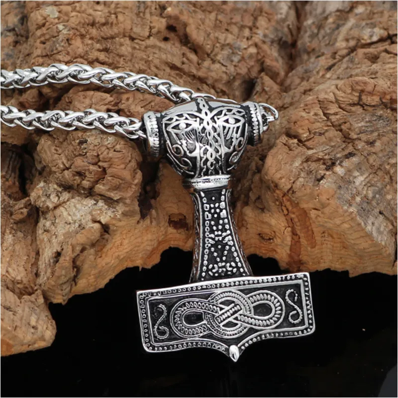Viking Odin Celtic Wolf Pendant Fashion Necklace sold by Polyalien