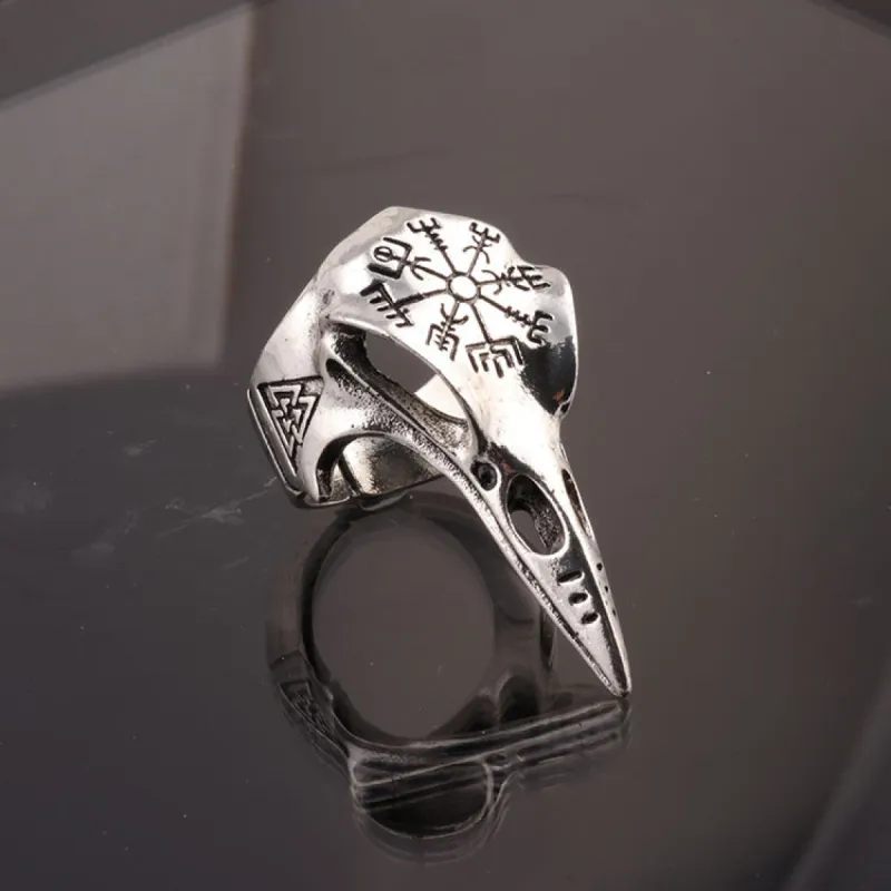 Viking Harpoon Bird Alloy Opening Ring made by Polyalien