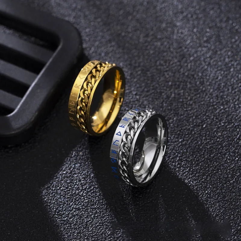 Creative Text Chain Shape Fashion Ring sold by Polyalien