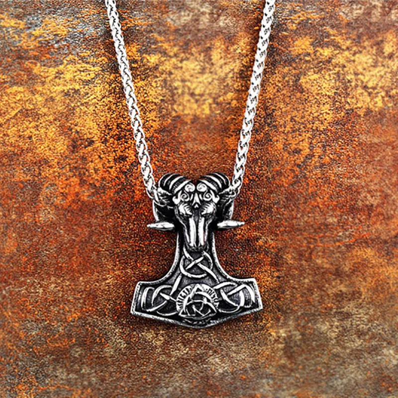 Vintage Viking Celtic Knot Sheep Head Pendant sold by Polyalien product image thumbnail 2