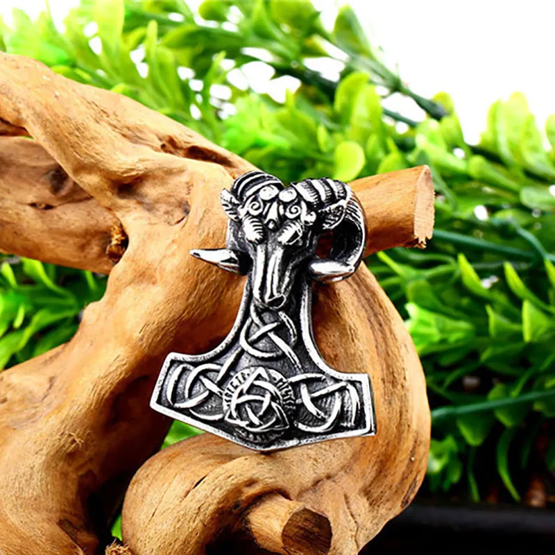 Vintage Viking Celtic Knot Sheep Head Pendant sold by Polyalien product image thumbnail 3