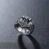 Viking Men's Vintage Titanium Steel Personality Ring sold by Polyalien
